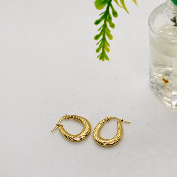 161 COTH-Textured Golden Hoops