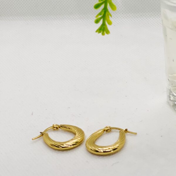 COTH-Textured Golden Hoops