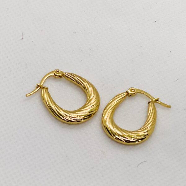 COTH-Textured Golden Hoops