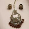 SMBKS-Kundan Earring & Maang Tekaah Set