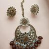SMBKS-Kundan Earring & Maang Tekaah Set