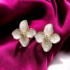 SMD- White Flower Earring