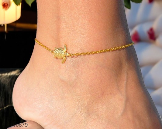 SMD-Turtle Gold Anklet