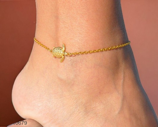 SMD-Turtle Gold Anklet