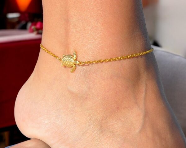 SMD-Turtle Gold Anklet