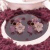 SMD-Purple Flower Earrings
