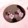SMD-Purple Flower Earrings