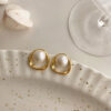 SMD-Pearl & Gold Round Earring
