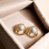 SMD-Pearl & Gold Round Earring